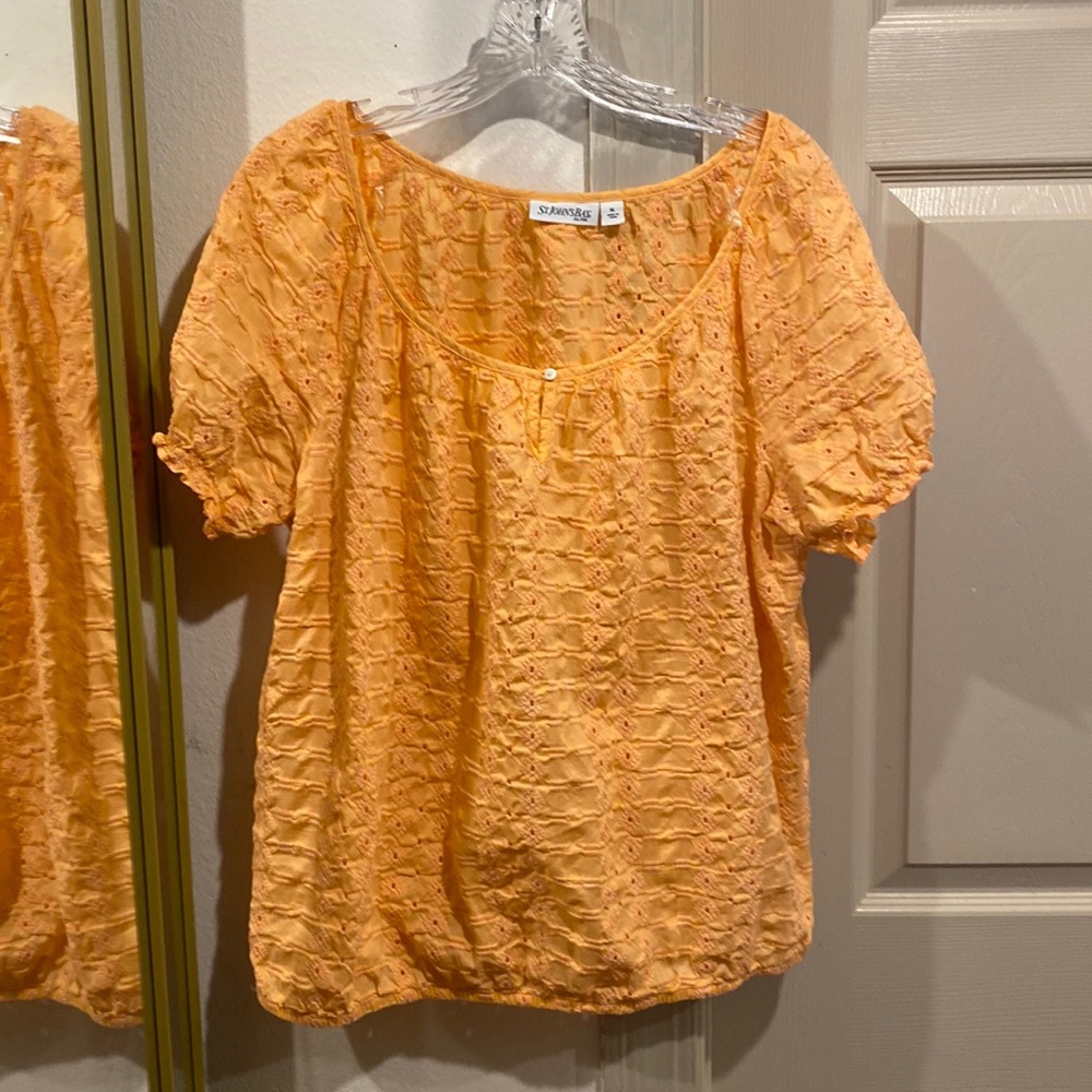 Beautiful Bright Orange Short Sleeve Shirt or Top